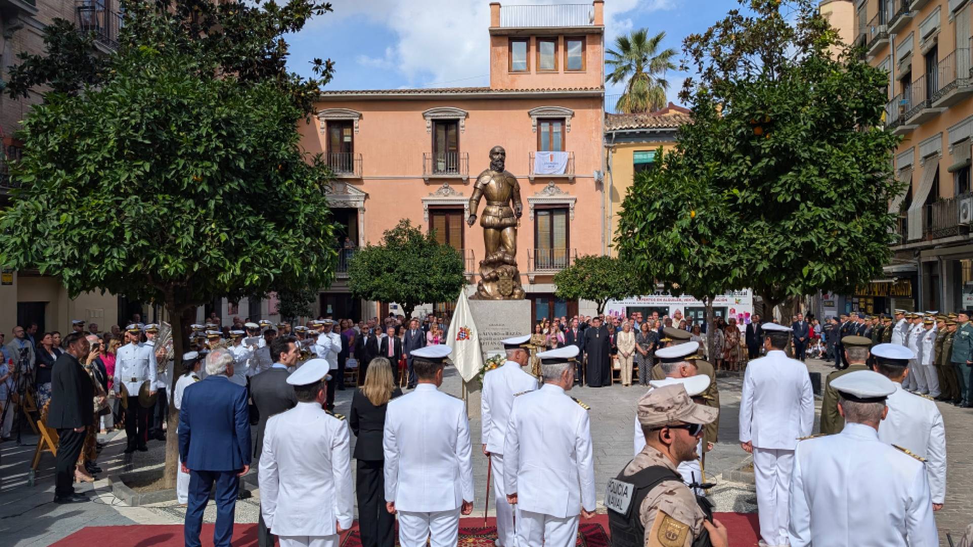 Álvaro de Bazán queda inmortalizado en Granada en el V centenario de su nacimiento