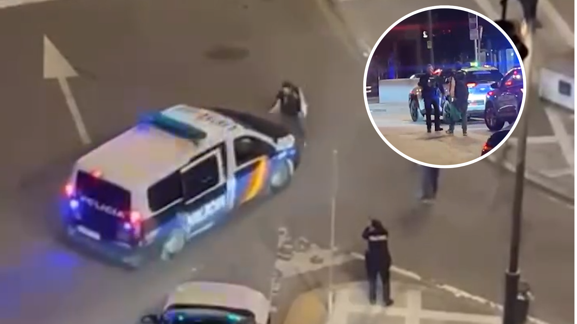 Así fue la maniobra policial para detener al hombre armado con un cuchillo en Málaga