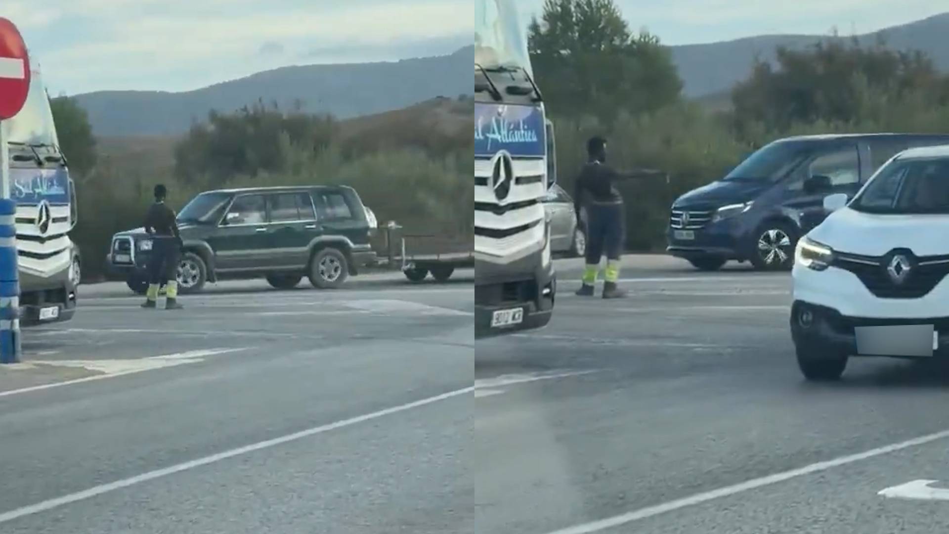 Un hombre con una navaja se lanza contra los coches en un pueblo de Málaga